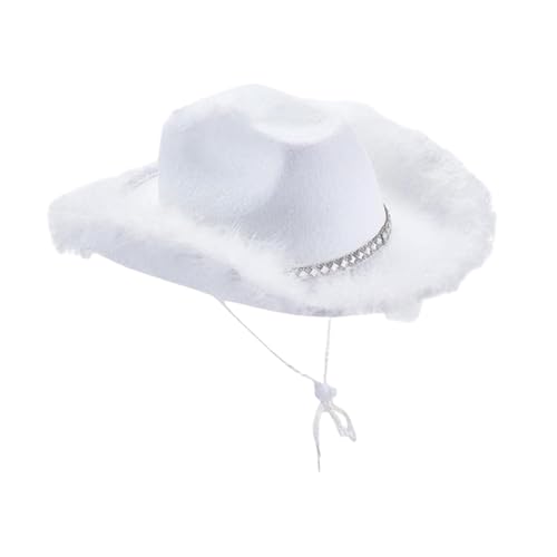 Oshhni Western Cowboy Hat Kostümhut Geschenk bequem westliche stilvolle Cowgirl so tound spielt Cowgirl Hut für Beach Cosplay Geburtstag, A Type White Oshhni Western Cowboy Hat Kostümhut Geschenk bequem westliche stilvolle Cowgirl so tound spielt Cowgirl Hut für Beach Cosplay Geburtstag, A Type White von Oshhni
