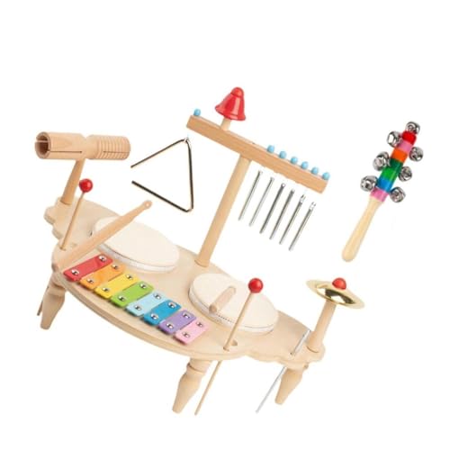 Oshhni Xylophon-Schlagzeug-Set, Schlaginstrumente für Kleinkinder, Vorschul-Musik-Starter-Spielzeug für Kinder für Partys, Neujahrsfeiertage Oshhni Xylophon-Schlagzeug-Set, Schlaginstrumente für Kleinkinder, Vorschul-Musik-Starter-Spielzeug für Kinder für Partys, Neujahrsfeiertage von Oshhni