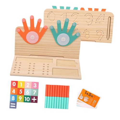 Oshhni Zahlenzählblöcke für, Finger-Mathematikspiel, Frühes Lernen, Feinmotorik, Vorschul-Lernspielzeug für 3–5-Jährige, Doppelseitige Platine von Oshhni