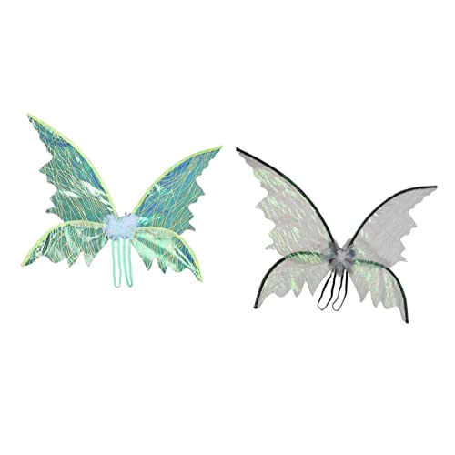 Oshhni Zauberhafte Schmetterlingsflügel für Kinder, Grüne Farbe Schwarz von Oshhni