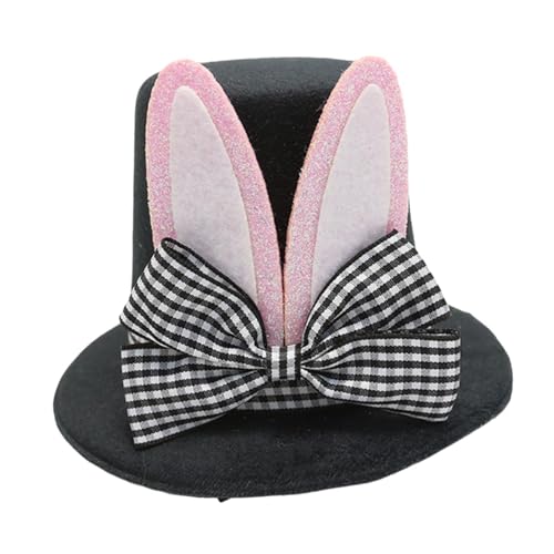 Oshhni Zylinderhut-Haarspange, Haar-Accessoire, für Bühnenshow, Festival, Party-Zubehör, Schwarze Und Weiße Schleife Oshhni Zylinderhut-Haarspange, Haar-Accessoire, für Bühnenshow, Festival, Party-Zubehör, Schwarze Und Weiße Schleife von Oshhni
