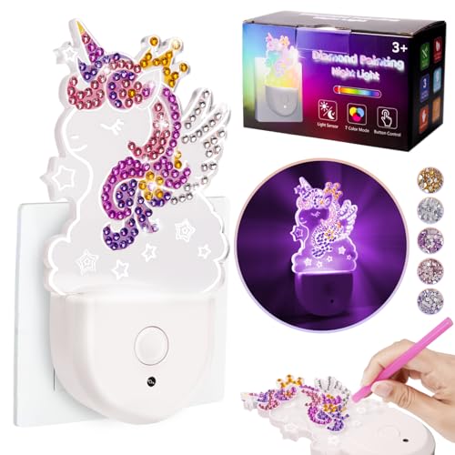 Geschenk 4 5 6 7 Jahre Mädchen: Diamond Painting Nachtlichter für Kinder Basteln Mädchen 5-6-7-4-8 Jahre Einhorn Geschenke für Mädchen 3-8 Jahre LED Lampe Nachtlicht Steckdose für Kinderzimmer Deko Geschenk 4 5 6 7 Jahre Mädchen: Diamond Painting Nachtlichter für Kinder Basteln Mädchen 5-6-7-4-8 Jahre Einhorn Geschenke für Mädchen 3-8 Jahre LED Lampe Nachtlicht Steckdose für Kinderzimmer Deko von Osikay