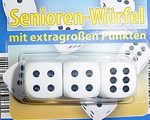 2371 Würfel weiß 3 Stück XL 19mm von Osma