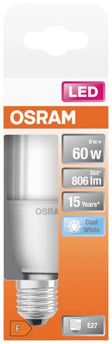 OSRAM 4058075428508 LED EEK F (A - G) E27 Kolbenform 8W = 60W Kaltweiß (Ø x L) 40.4mm x 114mm 1St. von Osram