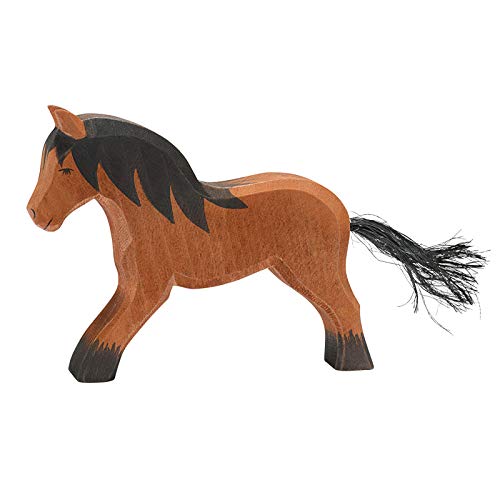 Ostheimer 11118 Kaltblutpferd aus Holz Höhe 12,5cm Serie Familie & Bauernhof Reiterhof handbemalt von Ostheimer