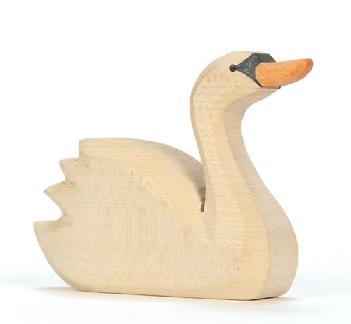 Ostheimer - 15902 - Schwan, Kopf hoch, Holz, Handarbeit, 8,2cm x 6,5cm x 2,5cm von Ostheimer