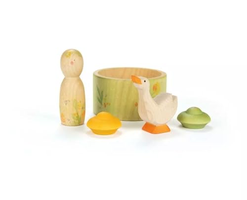 Ostheimer und Grapat - 80136 - Hello Summer, Set mit Gans(80141) und 4 Grapat Artikeln, in Geschenkverpackung, Holz, Handarbeit von Ostheimer