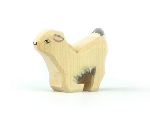 Osstheimer 11716 Zicklein trinkend aus Holz Höhe 4cm Serie Familie & Bauernhof handbemalt von Ostheimer