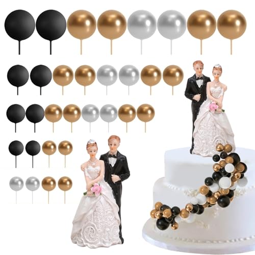 32 Stück Hochzeitstorte Dekoration Kugeln,Osuter Hochzeitspaar Figuren Brautpaar Figuren Torte Brautpaar Figuren Tortendekoration Geeignet für Hochzeitsparty Goldene Hochzeit Silbernes Hochzeitsjubilä 32 Stück Hochzeitstorte Dekoration Kugeln,Osuter Hochzeitspaar Figuren Brautpaar Figuren Torte Brautpaar Figuren Tortendekoration Geeignet für Hochzeitsparty Goldene Hochzeit Silbernes Hochzeitsjubilä von Osuter