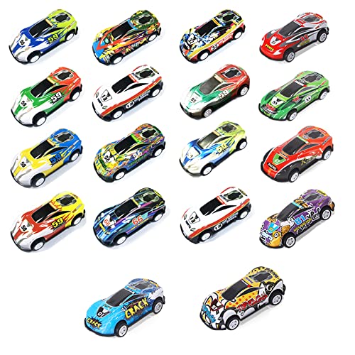 Osuter 20 Stück Auto Zurückziehen Metall Legierung Zurückziehen Mini Spielzeugautos Stunt Auto Spielzeug Set Kinderspielzeug für 3-12 Jahre Jungen Mädchen Kinder(zufällig) von Osuter