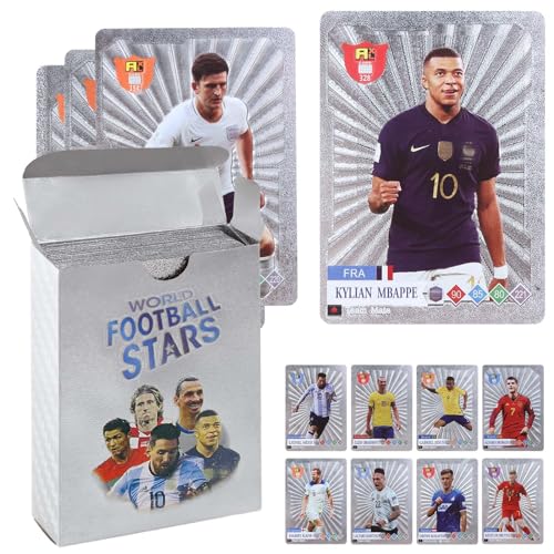 55 Stück Fußballkarten, Gold Fußball Karten Fussball Karten 2023/2024 World Cup Fußball Star UEFA Champions League von Otokti