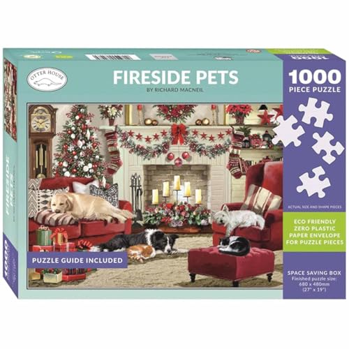 Otter House Fireside Pets Jigsaw Puzzle (1000 Pieces) von Otter House