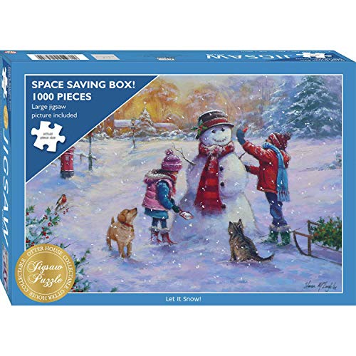 Otter House Let it Snow - Schneemann - Weihnacht Puzzle von Otter House