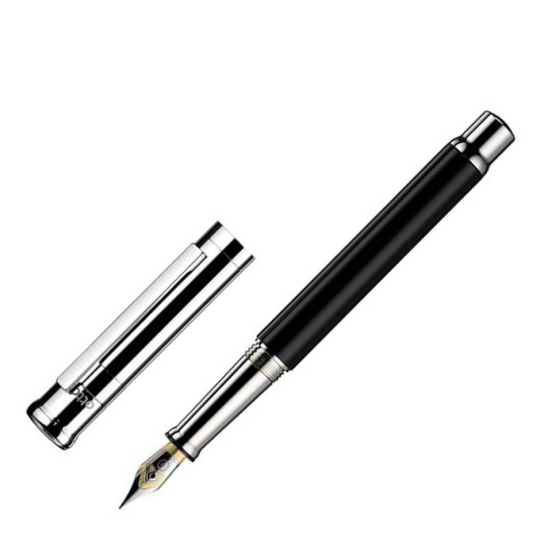 Otto Hutt Füllfederhalter Design 04 glatt Stahlfeder schwarz F von Otto Hutt