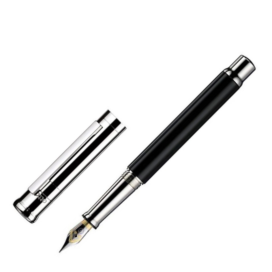 Otto Hutt Füllfederhalter Design 04 glatt Stahlfeder schwarz M von Otto Hutt