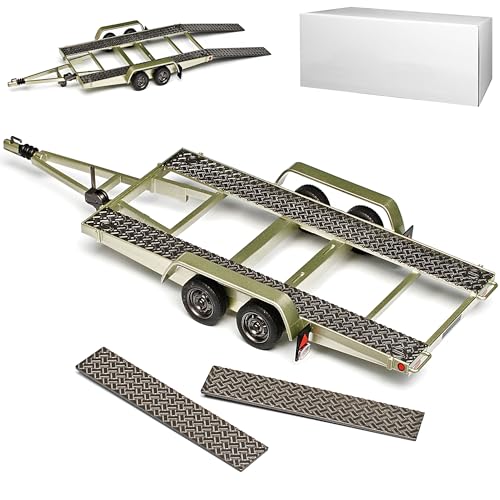 Otto Mobile Anhänger für Autotransport mit Auffahrrampen Doppelachser Nr 225D 1/18 Modell Auto von Otto Mobile