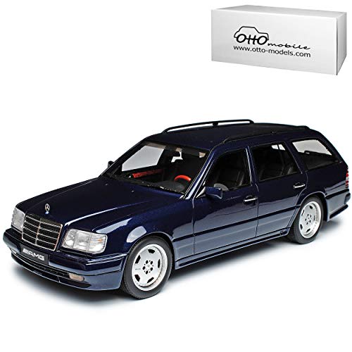 Otto Mobile Mercedes-Benz E-Klasse T-Modell S124 AMG E36 Kombi Dunkel Blau 1984-1997 Nr 753 1/18 Modell Auto mit individiuellem Wunschkennzeichen von Otto Mobile