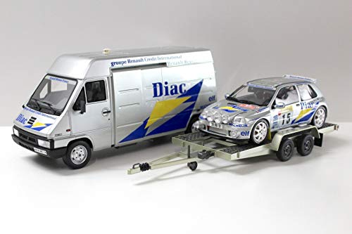 Renautl Master Clio Williams Rally Set mit Trailer Rallye Monte Carlo Nr 289B 1/18 Otto Modell Auto von Otto Mobile