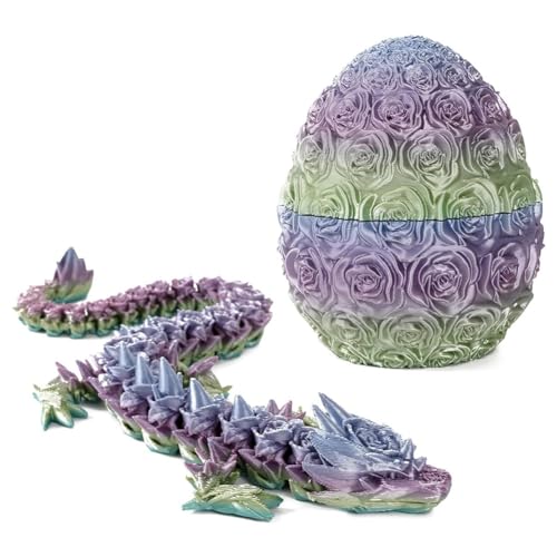 Otueidnsy Muttertagsgeschenk - 3D-Gedrucktes -Drachen-Ei, Drachen-Ei-Geschenk für Mama, Bewegliches Drachen-Kristall-Drachen-Ei von Otueidnsy