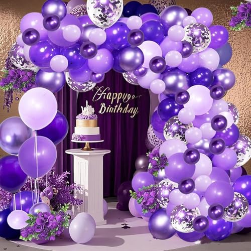 OuMuaMua 100 Stück lila Töne Luftballons Girlande Bogen Kit sortierte 12,7 cm 30,5 cm dunkel pastell hell metallic Konfetti lila Luftballons Set für lila Hochzeit Geburtstag Abschlussfeier Party Dekorationen OuMuaMua 100 Stück lila Töne Luftballons Girlande Bogen Kit sortierte 12,7 cm 30,5 cm dunkel pastell hell metallic Konfetti lila Luftballons Set für lila Hochzeit Geburtstag Abschlussfeier Party Dekorationen von OuMuaMua