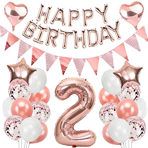 Ouceanwin 2. Geburtstag Mädchen Deko, Geburtstagsdeko 2 Jahr Mädchen Set, Luftballon 2. Geburtstag Rosegold, Riesen Folienballon Zahl 2, Ballons Happy Birthday Girlande, Ballon 2 Deko zum Geburtstags Ouceanwin 2. Geburtstag Mädchen Deko, Geburtstagsdeko 2 Jahr Mädchen Set, Luftballon 2. Geburtstag Rosegold, Riesen Folienballon Zahl 2, Ballons Happy Birthday Girlande, Ballon 2 Deko zum Geburtstags von Ouceanwin