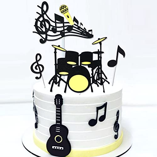 Ouceanwin 40 Stück Cake Topper Musiknoten Kuchendeko Happy Birthday Jungen Mädchen, Tortendeko Gitarre Musik Muffin Deko, Picks Geburstagstorte Dekoration für Musikalisches Thema Party Zubehör Ouceanwin 40 Stück Cake Topper Musiknoten Kuchendeko Happy Birthday Jungen Mädchen, Tortendeko Gitarre Musik Muffin Deko, Picks Geburstagstorte Dekoration für Musikalisches Thema Party Zubehör von Ouceanwin