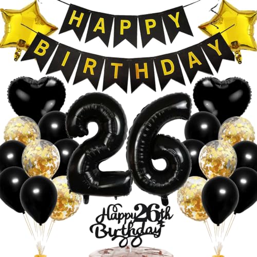 Ouceanwin Geburtstagsdeko 24 Jahre Mann Frau, Luftballon 24. Geburtstag Deko Schwarz Gold Tortendeko 24 Geburtstag Ballon Happy Birthday Deko, Geburtstag 24 Männer Deko 24. Geburtstag Frauen Ouceanwin Geburtstagsdeko 24 Jahre Mann Frau, Luftballon 24. Geburtstag Deko Schwarz Gold Tortendeko 24 Geburtstag Ballon Happy Birthday Deko, Geburtstag 24 Männer Deko 24. Geburtstag Frauen von Ouceanwin