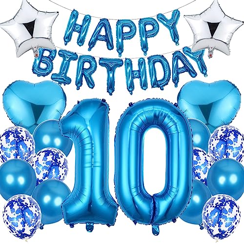 Ouceanwin Luftballon 10. Geburtstag Deko Jungen, Blau Geburtstagsdeko 10 Jahre Junge, Folienballon Happy Birthday Deko 10. Geburtstag Jungen Kinder, Ballons 10. Geburtstag Dekoration Set Ouceanwin Luftballon 10. Geburtstag Deko Jungen, Blau Geburtstagsdeko 10 Jahre Junge, Folienballon Happy Birthday Deko 10. Geburtstag Jungen Kinder, Ballons 10. Geburtstag Dekoration Set von Ouceanwin