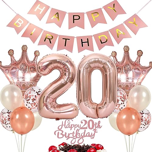 Ouceanwin Luftballon 20. Geburtstag Deko Mädchen, Rosegold Geburtstagsdeko 20 Jahre Mädchen, Folienballon Happy Birthday Deko 20. Geburtstag Mädchen Kinder, Ballons 20. Geburtstag Dekoration Set Ouceanwin Luftballon 20. Geburtstag Deko Mädchen, Rosegold Geburtstagsdeko 20 Jahre Mädchen, Folienballon Happy Birthday Deko 20. Geburtstag Mädchen Kinder, Ballons 20. Geburtstag Dekoration Set von Ouceanwin
