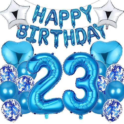 Ouceanwin Luftballon 23. Geburtstag Deko Mann, Blau Geburtstagsdeko 23 Jahre Männer, Folienballon Happy Birthday Deko 23. Geburtstag Mann Frauen, Ballons 23. Geburtstag Dekoration Set Ouceanwin Luftballon 23. Geburtstag Deko Mann, Blau Geburtstagsdeko 23 Jahre Männer, Folienballon Happy Birthday Deko 23. Geburtstag Mann Frauen, Ballons 23. Geburtstag Dekoration Set von Ouceanwin
