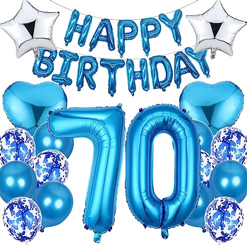 Ouceanwin Luftballon 70. Geburtstag Deko Mann, Blau Geburtstagsdeko 70 Jahre Männer, Folienballon Happy Birthday Deko 70. Geburtstag Mann Frauen, Ballons 70. Geburtstag Dekoration Set Ouceanwin Luftballon 70. Geburtstag Deko Mann, Blau Geburtstagsdeko 70 Jahre Männer, Folienballon Happy Birthday Deko 70. Geburtstag Mann Frauen, Ballons 70. Geburtstag Dekoration Set von Ouceanwin