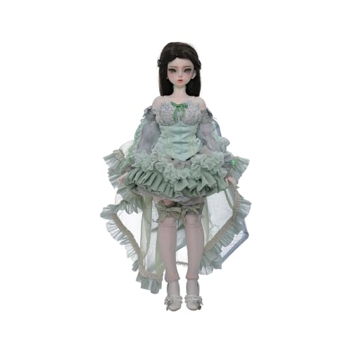 Oueneifs 1/4 Joanbjd Bjd-Puppe, Vintage, klassisch, Eleganz, Prinzessinnen-Stil, Komplettset (mit Frisur), Grün von Oueneifs
