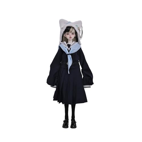 Oueneifs Mokobjd A Bjd Puppe 1/4 Fullset Japanische Schuluniform Stil Matrosenanzug Harz Spielzeug für 15+ Jahre alt (Schwarz) von Oueneifs