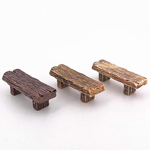 3pcs Bänke Miniatur-fee-Garten Bonsai Ornamente Puppenhaus Dekoration Zufällige Farbe 3pcs Bänke Miniatur-fee-Garten Bonsai Ornamente Puppenhaus Dekoration Zufällige Farbe von BYUP