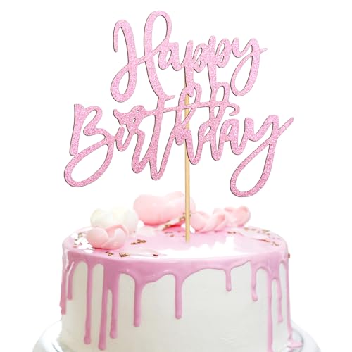 Ouligay 1 Stück Glitzer Happy Birthday Tortendeko Rosa Cake Topper Geburtstag Kuchendeko Happy Birthday Cake Topper Kuchen Deko Tortenstecker Geburtstag Kuchen Dekorationen Rosa Mädchen Ouligay 1 Stück Glitzer Happy Birthday Tortendeko Rosa Cake Topper Geburtstag Kuchendeko Happy Birthday Cake Topper Kuchen Deko Tortenstecker Geburtstag Kuchen Dekorationen Rosa Mädchen von Ouligay