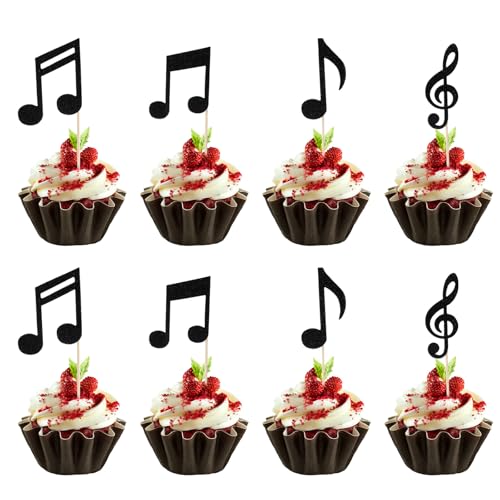 Ouligay 36 Stück Glitzer Tortendeko Musiknoten Cupcake Deko Schwarz Ausschnitte Kuchen Deko Musik Cupcake Topper Vielseitige Kuchendeko für Hochzeit Geburtstag Baby Shower Musikthemen Partys Ouligay 36 Stück Glitzer Tortendeko Musiknoten Cupcake Deko Schwarz Ausschnitte Kuchen Deko Musik Cupcake Topper Vielseitige Kuchendeko für Hochzeit Geburtstag Baby Shower Musikthemen Partys von Ouligay
