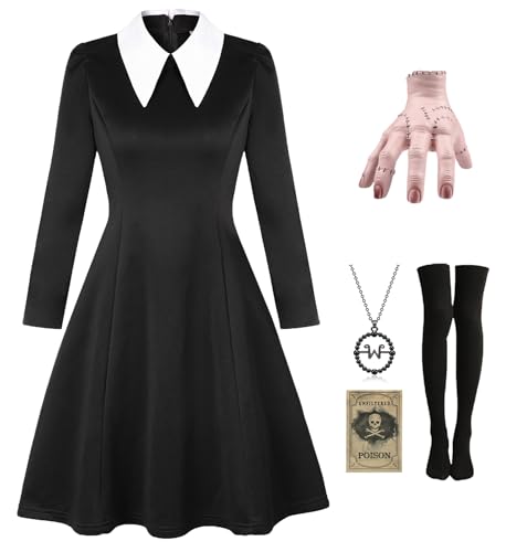 Oumbivil Damen-Kostüm, Kleid für Erwachsene, mit Handarbeit, Halloween-Kostüm, Familie, Gothic, Cosplay, OU068-M Oumbivil Damen-Kostüm, Kleid für Erwachsene, mit Handarbeit, Halloween-Kostüm, Familie, Gothic, Cosplay, OU068-M von Oumbivil