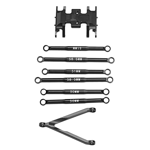 6-teiliges Rod Tie Links Kit RC Aluminiumlegierung Rod Link Chassis Linkage Link Set für Axial SCX24 RC Car(Schwarz) von Oumefar