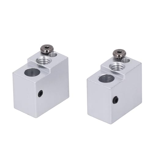 Oumefar 2 Stück Aluminium Heizblock, 3D-Drucker Zubehör, Ersatz Druck Heizung für 3 Oumefar 2 Stück Aluminium Heizblock, 3D-Drucker Zubehör, Ersatz Druck Heizung für 3 von Oumefar