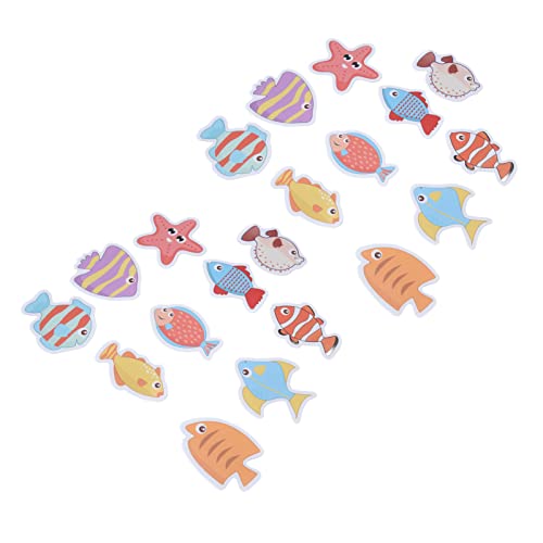 Oumefar 20 Stücke Badewanne Aufkleber, Nicht -Slip -Fisch -Abziehbilder Anti -Slip -Badezimmer -Sicherheitskleber für Babyparty PVC Matte von Oumefar