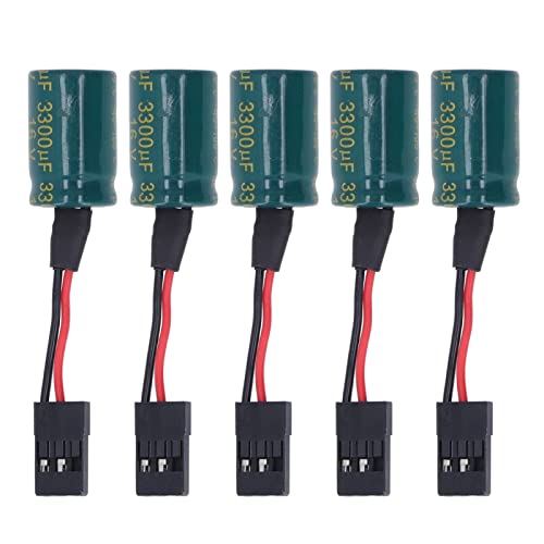 Oumefar 5pcs RC Drone Spannungsschutz Großer Kondensator Empfänger Spannungsschutz mit Stecker für FUTABA von Oumefar