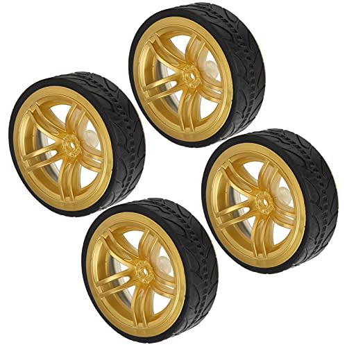 Oumefar Kunststoff-Radfelgen, Reduzieren das Auftreten von Rutschen, RC-Radnabe für RC-Car-Upgrade-Teile (Gold) von Oumefar