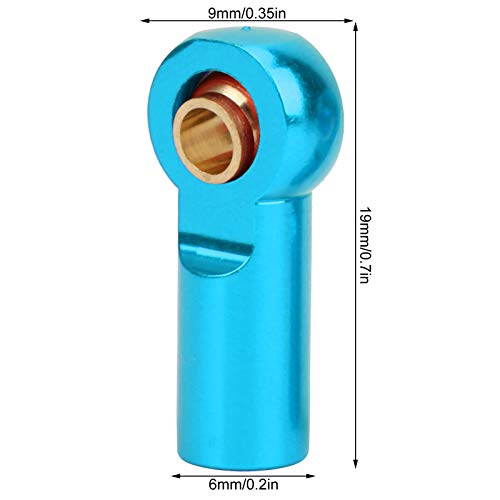 Oumefar RC Link Rod EndsRC Ball 10-teiliges Metallkugelgelenkzubehör für AXIAL SCX10 1/10 RC Car Verbessern Sie die Leistung Stabile Flexible Fahrqualität Aluminiumlegierung (Blau) von Oumefar