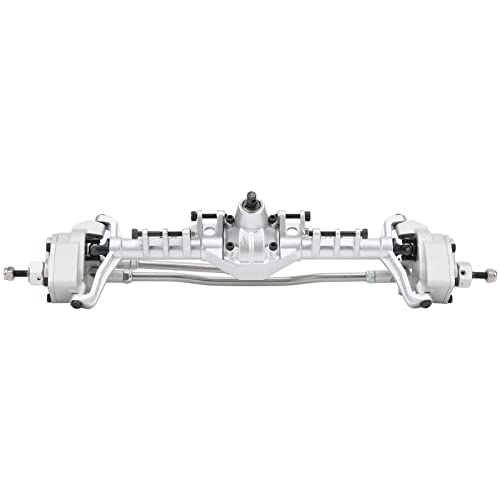 Oumefar RC-Vorderachse, Ferngesteuerte Crawler-Metall-Frontportalachsenbaugruppe für Axial Capra 1.9 UTB RC-Car-Ersatzteile (Silber) von Oumefar