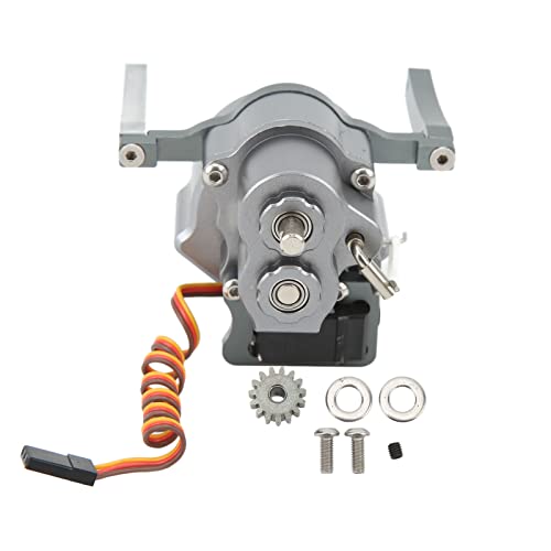 RC-Frontmotor-Getriebegetriebe Aluminiumlegierung Doppelgeschwindigkeits-RC-Crawler-Getriebe-Upgrade-Teil für SCX10 313-mm-Rahmen(Titan) von Oumefar