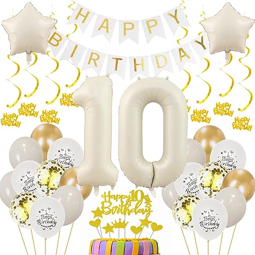 10 Geburtstag Deko Mädchen 10. Geburtstagsdeko Beige Gold Ballon 10 Geburtstag Deko Junge Beige 10 Luftballon Geburtstagsdeko Mädchen Junge 10 Jahr Geburtstagdeko Beige Luftballon 10. Geburtstag von Oumezon