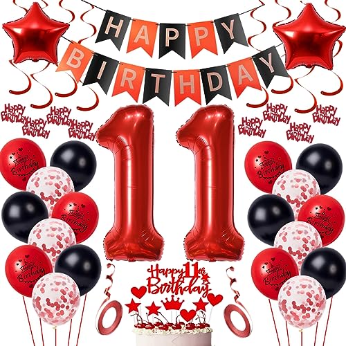 11 Geburtstag Deko Mädchen Geburtstagsdeko 11 Junge Rot Schwarz Deko 11 Geburtstag Luftballon Zahlen 11 Rot 11 Geburtstags ballon für Junge Mädchen Party Rot Luftballon 11 Jahr Geburtstagdeko 11 Geburtstag Deko Mädchen Geburtstagsdeko 11 Junge Rot Schwarz Deko 11 Geburtstag Luftballon Zahlen 11 Rot 11 Geburtstags ballon für Junge Mädchen Party Rot Luftballon 11 Jahr Geburtstagdeko von Oumezon