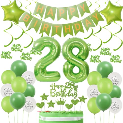 28 Geburtstag Deko Grün 28 Geburtstag Deko Mann Grün 28. Tortendeko Deko 28. Geburtstag Mann Grün 28 Geburtstag Luftballon Grün 28. Geburtstag Dekorationen 28 Mann Ballons 28 Geburtstag Grün von Oumezon