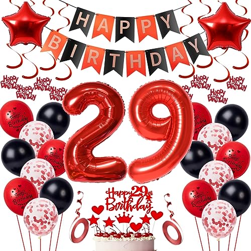 29 Geburtstag Deko Frauen Geburtstagsdeko 29 Männer Rot Schwarz Deko 29 Geburtstag Luftballon Zahlen 29 Rot 29 Geburtstags ballon für Männer Frauen Party Rot Luftballon 29 Jahr Geburtstagdeko 29 Geburtstag Deko Frauen Geburtstagsdeko 29 Männer Rot Schwarz Deko 29 Geburtstag Luftballon Zahlen 29 Rot 29 Geburtstags ballon für Männer Frauen Party Rot Luftballon 29 Jahr Geburtstagdeko von Oumezon