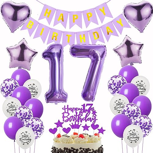 Deko 17. Geburtstag mädchen Lila ,Geburtstagsdeko 17 jahre mädchen lila Luftballons 17 Geburtstag dekoration lila,Folienballon 17. Geburtstag deko mädchen ,lila Tortendeko 17 Geburtstag Mädchen Deko 17. Geburtstag mädchen Lila ,Geburtstagsdeko 17 jahre mädchen lila Luftballons 17 Geburtstag dekoration lila,Folienballon 17. Geburtstag deko mädchen ,lila Tortendeko 17 Geburtstag Mädchen von Oumezon